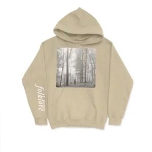 Folklore "In The Trees" Tan Hoodie Taylor Swift authentic Size Medium